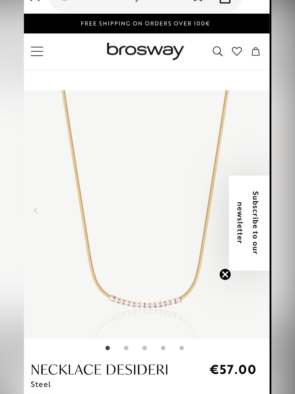 ISO in search of Brosway Italia- Desideri gold necklace